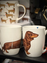 Taza de Porcelana ‘I Love Cats & Dogs' - Perro Teckel