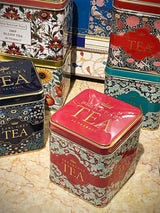 Lata de Té 'Tapestry Pink Leaves' - 32 Bolsitas English Breakfast