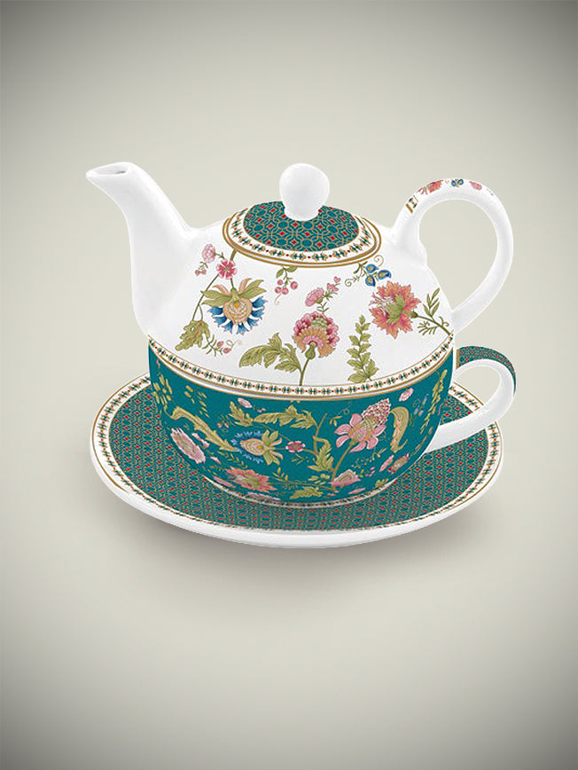 Juego de Té para Uno 'Magie d'Orient' - Taza y Tetera - Verde