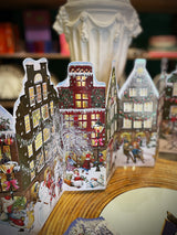 Calendario de Adviento 'Concertina Casas en Navidad' -  84x30 cm