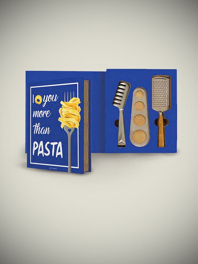 Gift Novels 3-Piece Pasta Set - I Love You More Than Pasta