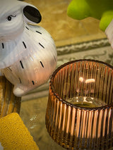 Portavela Tealight de Cristal 'Brisa' - Champán