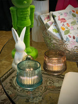 Portavela Tealight de Cristal 'Brisa' - Champán