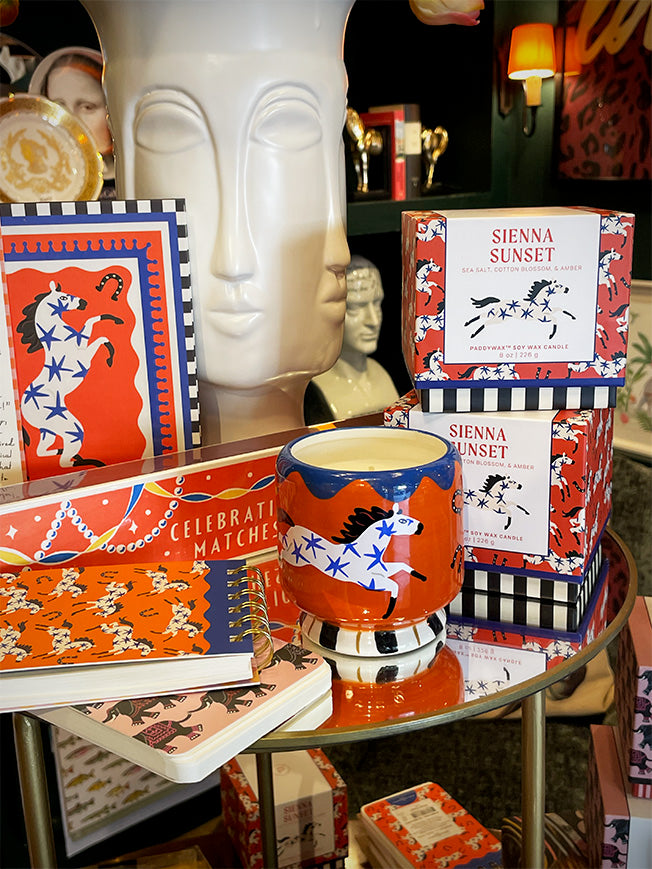 A Dopo 'Sienna Sunset' Candle - Horse Design 8oz - Limited Edition