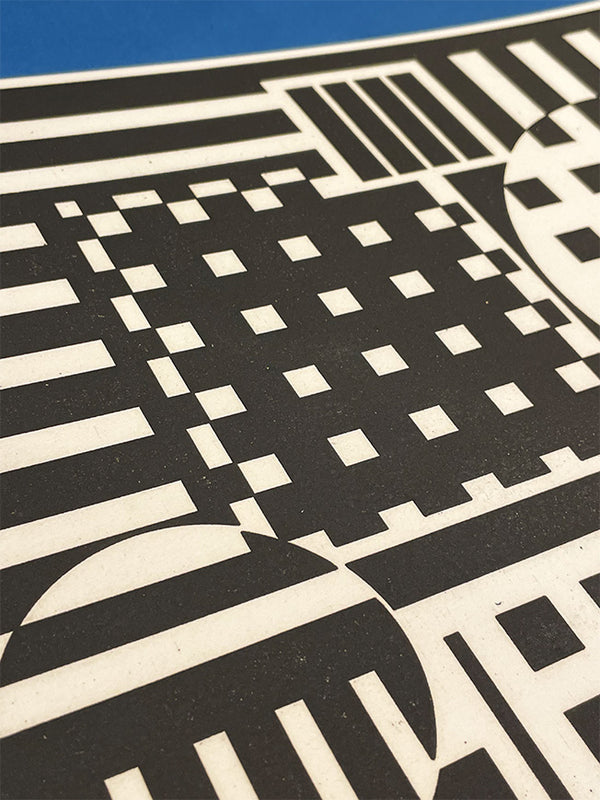 Serigraphy H.C. 'Blue, White and Black Geometric' | victor