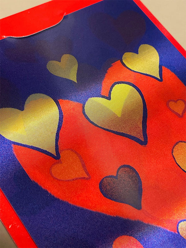 3D Greeting Card 'Rain of Hearts'