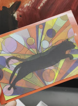3D Greeting Card 'Cat Flower Power' - Muybridge