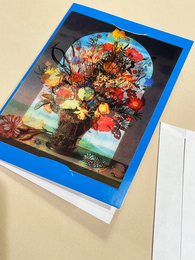 3D Greeting Card 'Bouquet' - Ambrosius Bosschaert
