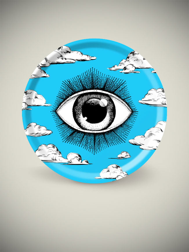 Bandeja Redonda 'Eye of the Beholder' Azul - Ø39 cm