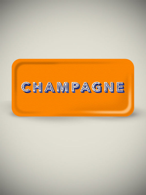 Rectangular Tray 'Champagne' Orange - 32x15 cm