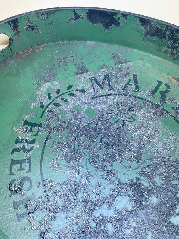 Oval Metal Tray 'Market Green'