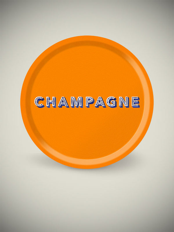 Round Tray 'Champagne' Orange - Ø39 cm