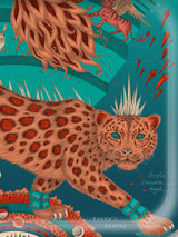 Rectangular Tray 'Snow Leopard' Forest - 27x20 cm