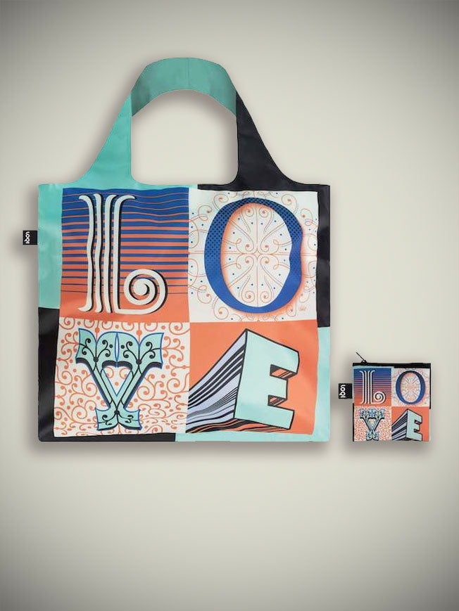 Foldable Recycled Bag 'Love' - Martina Flor