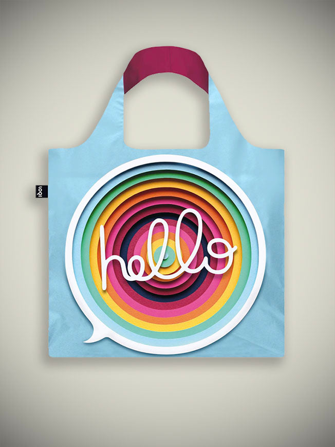 Foldable Recycled Bag 'Hello' - Owen Gildersleeve
