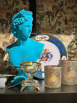 Busto Clásico de 'Apolo' en Azul Celeste