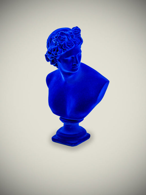 Classic 'Apollo' Bust in Cobalt Blue