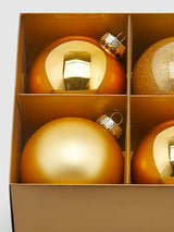 Set de 4 Bolas de Navidad 'Noel' Doradas Ø10 cm