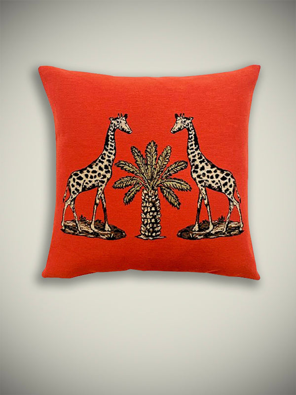 Cushion 'Savannah Giraffes & Palm Tree' - 45x45 cm