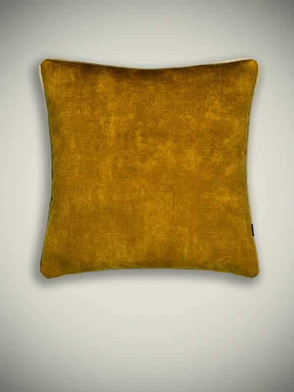 Cushion 'Etta' Mustard & Camel - 43x43 cm