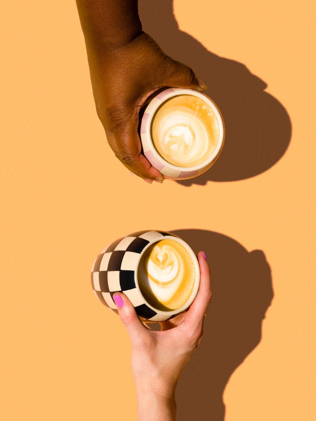 Paddywax Black 'Checkmate' Candle, Fig & Olive Tartan & Zebra