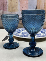 Small Glass Goblet 'Toscana' - Blue