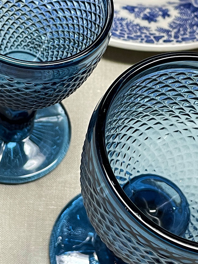 Small Glass Goblet 'Toscana' - Blue