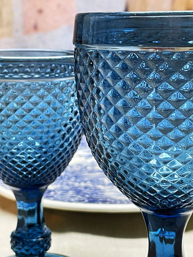 Copa de Cristal Grande 'Toscana' - Azul