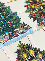 Sheet of German Scrap Reliefs 'Christmas Fir Trees'