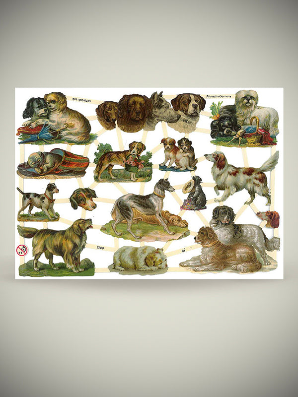 Sheet of German Scrap Reliefs 'Dogs'