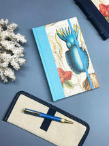 A5 Notebook 'Ocean Life' - Sky Blue Canvas