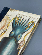 A5 Notebook 'Ocean Life' - Dark Blue Leather