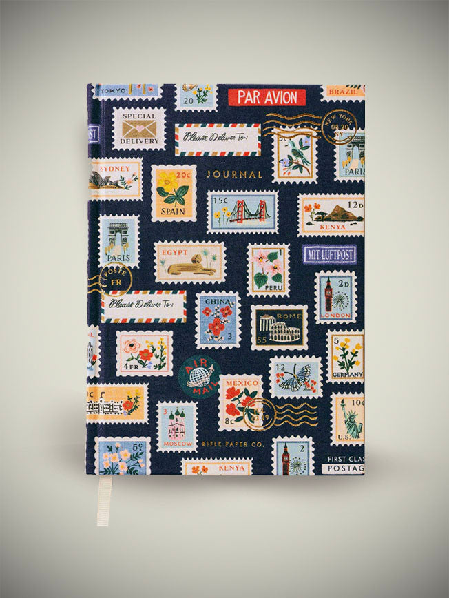 Cuaderno A5 'Postage Stamps'