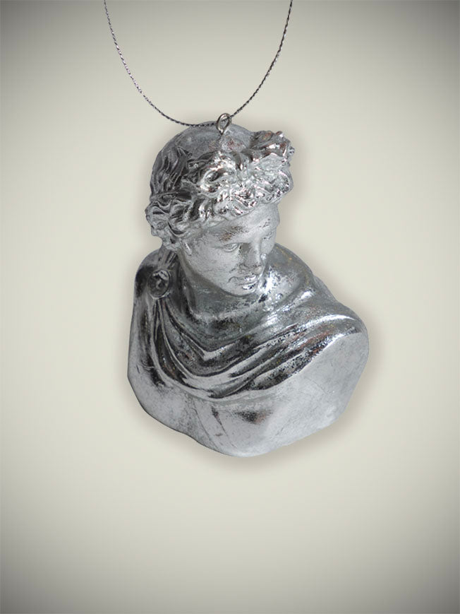 Decoración Busto 'Apolo' Plateado