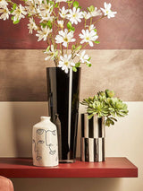 Ceramic Vase 'Cylinder' - Black and White