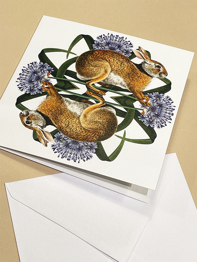 Greeting Card 'European Brown Hare' - Natural History Museum