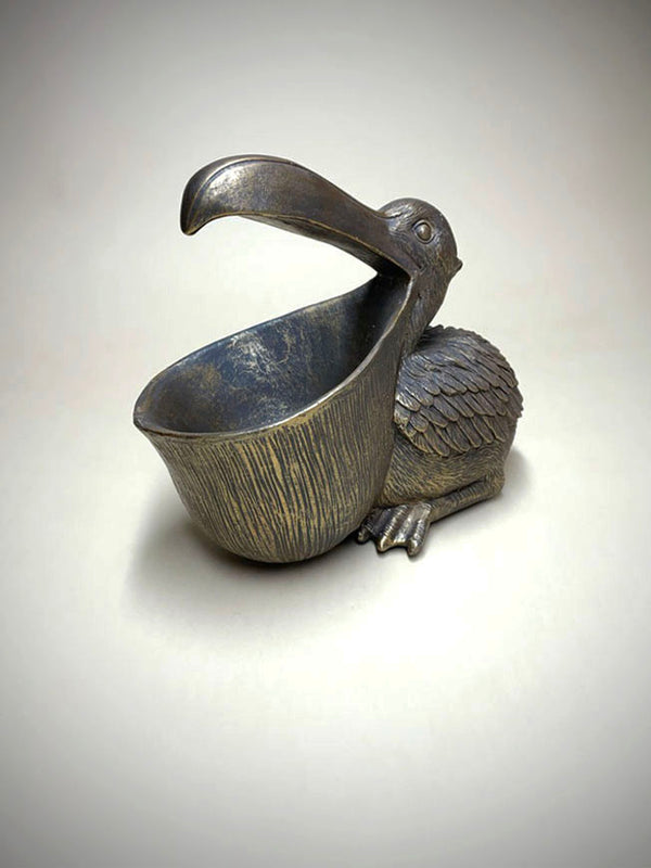 Decorative Figure of a Pelican 'Olive'