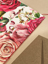 Greeting Card 'Patchwork Rosas' - Handmade
