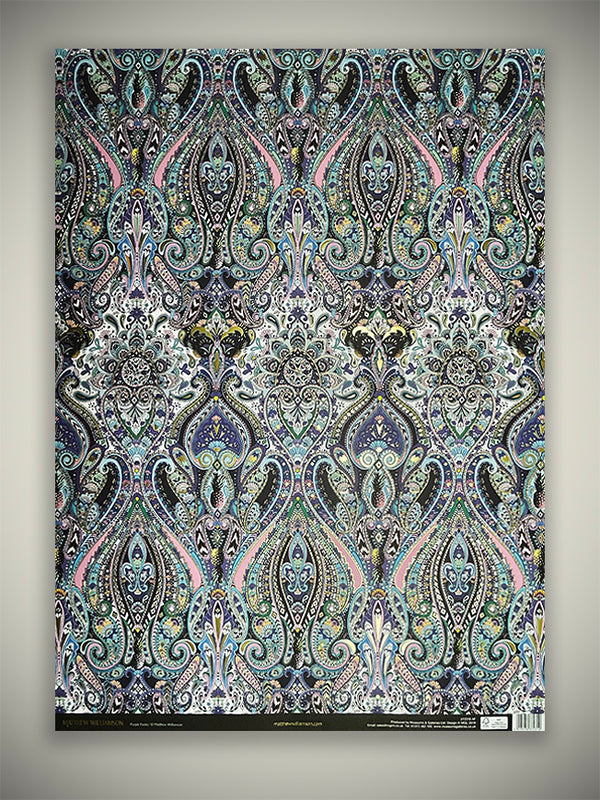 Wrapping Paper 'Purple Paisley' - Matthew Williamson - 70x50 cm
