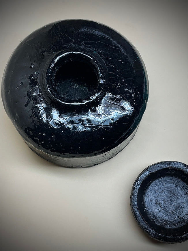 Small Jar 'Capri' - Black
