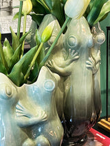 Ceramic Vase 'Frogs' - Small