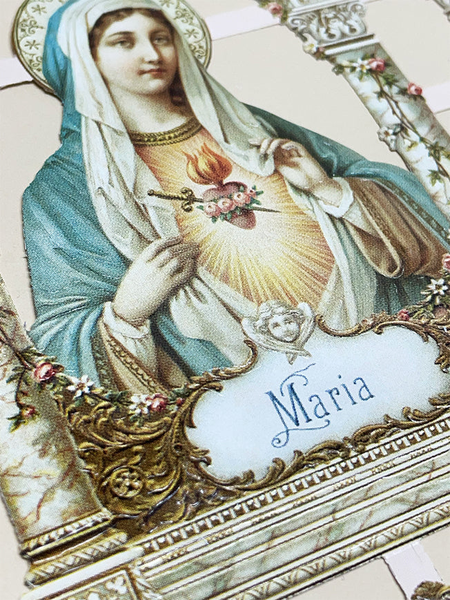 Sheet of German Scrap Reliefs 'Jesus & Mary'