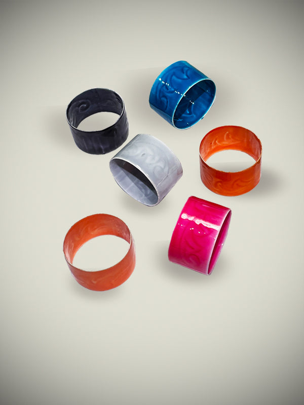 Set of 6 Napkin Rings 'Multicolor' II