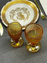 Large Glass Goblet 'Toscana' - Amber