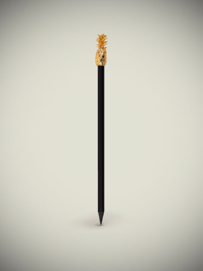 Pencil 'Gold Pineapple' - Black