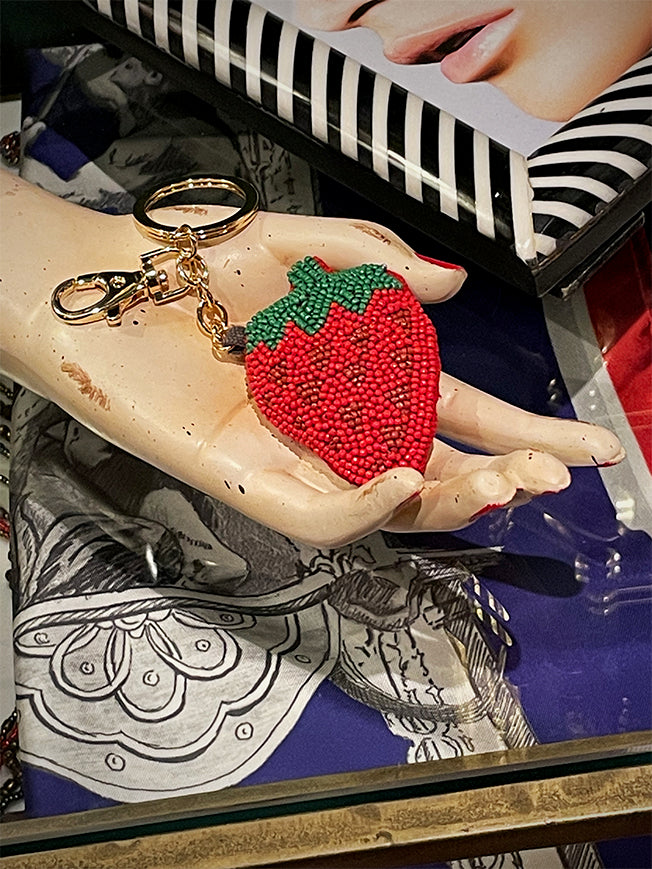 Keyring ‘Strawberry Beads’