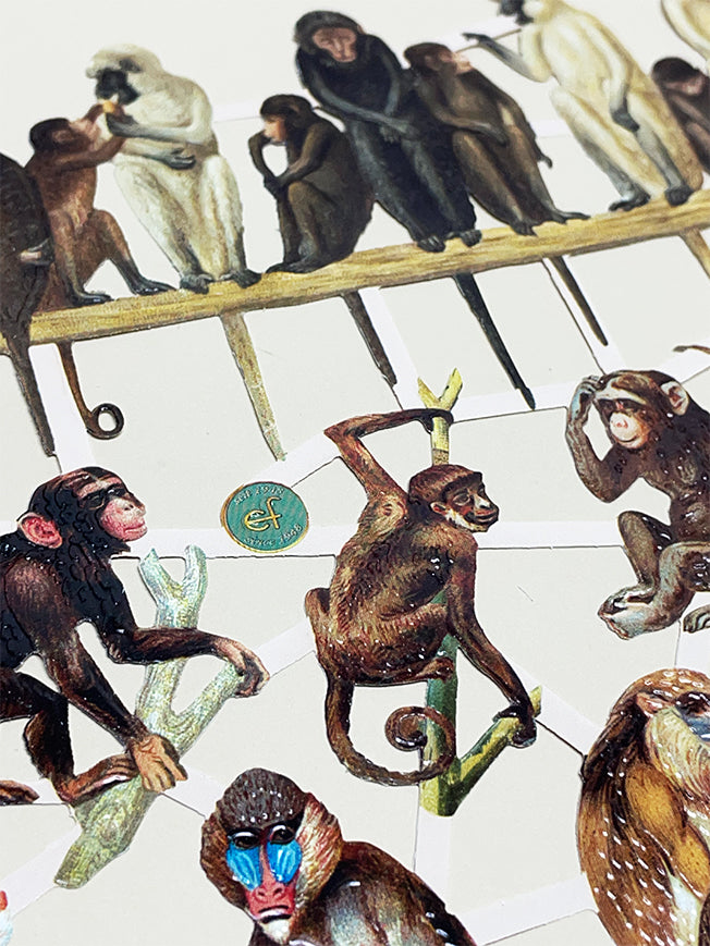 Sheet of German Scrap Reliefs 'Paradise of Monkeys'