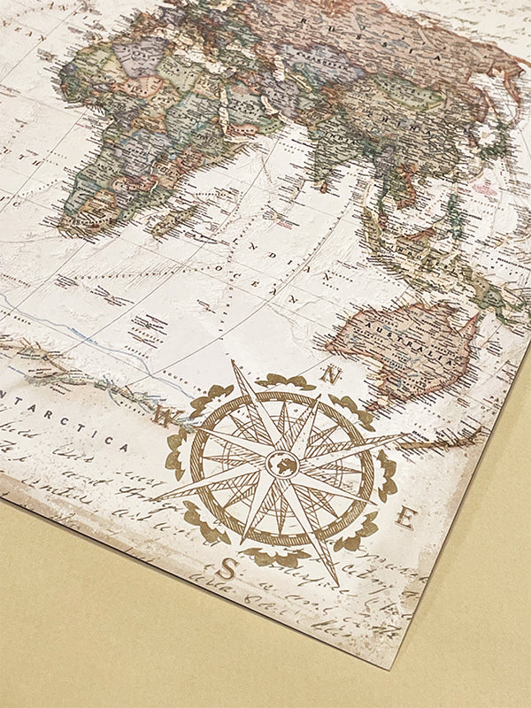 Hoja Papel Scrap 30x30 cm 'World Map'