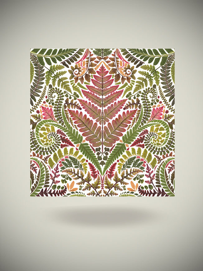Pack of 20 Paper Napkins 'Green Leaves' - 33x33 cm