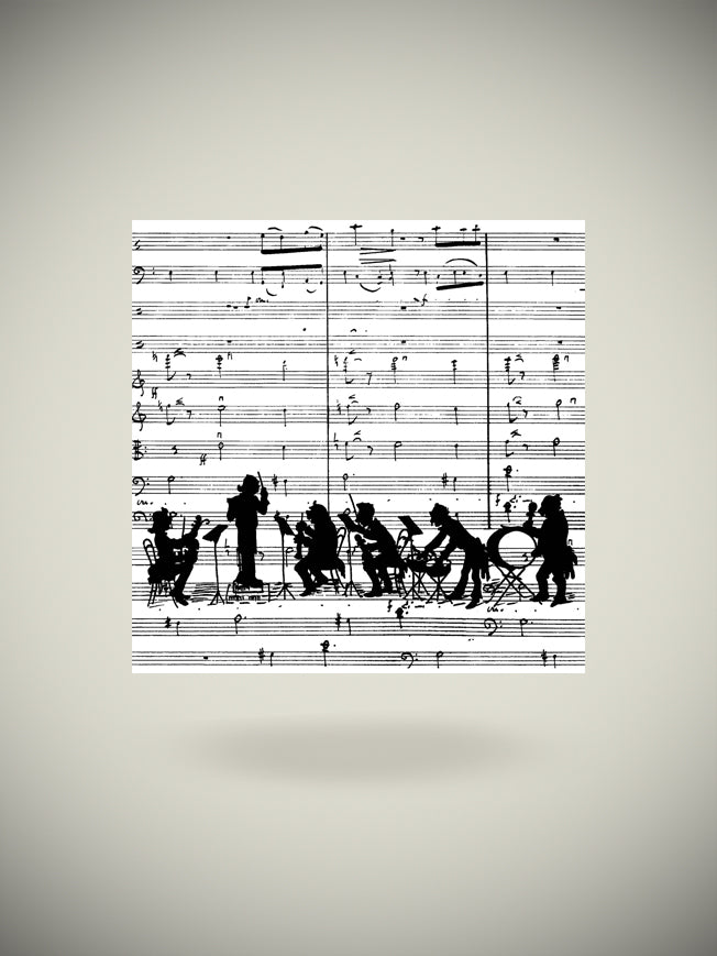 Pack of 20 Paper Napkins 'Orchestra' - 25x25 cm